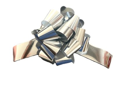 Maxi stuha stahovací 31 mm stříbrná lesklá