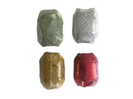 Stuha vázací 10mm x 10m s tečkami, klubíčko, mix barev