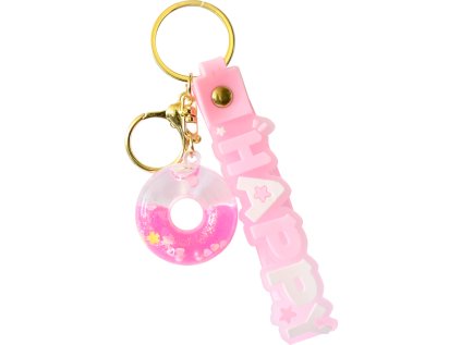 Přívěsek na klíče HAPPY, mix 6 barev