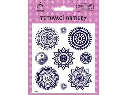 Dětské tetovací obtisky - MANDALY 01