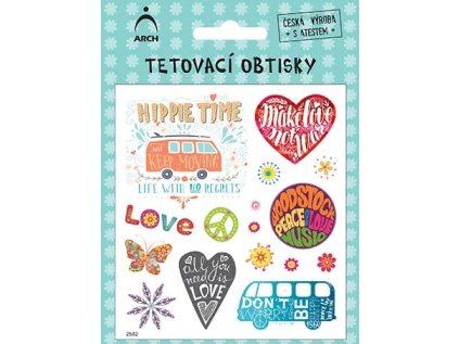 Dětské tetovací obtisky - HIPÍCI 02