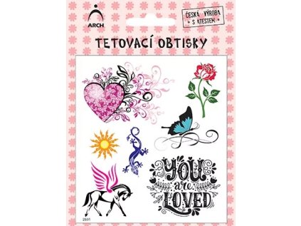 Dětské tetovací obtisky - DÍVČÍ ORNAMENTY 01