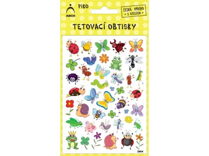 Dětské piko tetovací obtisky - BERUŠKY A HMYZÁČCI