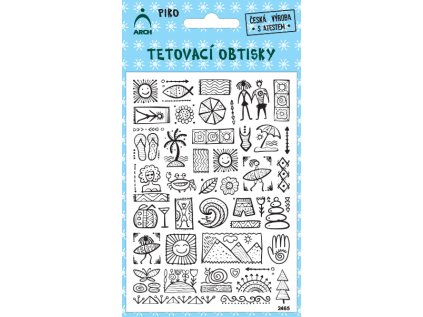 Černé piko tetovací obtisky - LÉTO