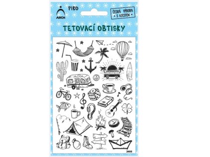 Černé piko tetovací obtisky - CESTOVÁNÍ