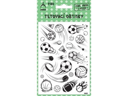 Černé piko tetovací obtisky - MÍČE