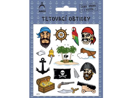 Dětské tetovací obtisky - PIRÁTI 03