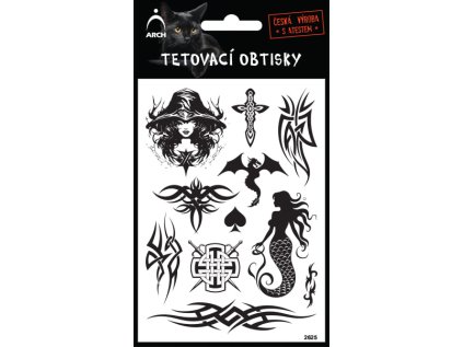 Černé tetovací obtisky - FANTASY