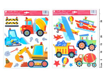 SAMOLEPÍCÍ DEKORACE stroje - 33 x 29 cm