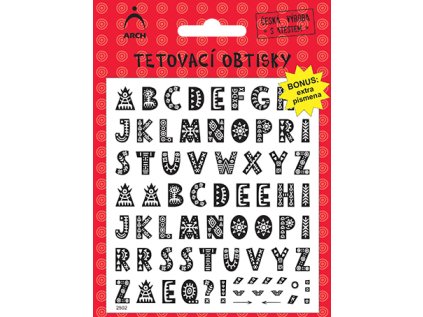 Dětské tetovací obtisky - ABECEDA 2