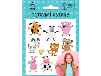 Dětské tetovací obtisky - ZVÍŘÁTKA 2