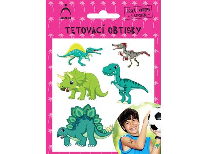 Dětské tetovací obtisky - DINOSAUŘI 1
