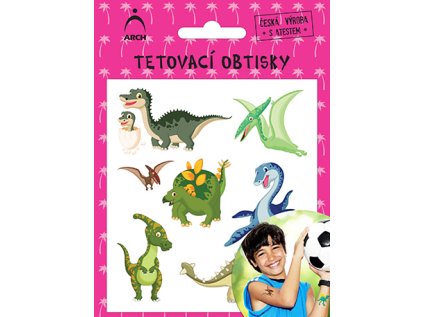 Dětské tetovací obtisky - DINOSAUŘI 2