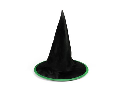 Dětský klobouk černo-zelený čarodějnice/Halloween