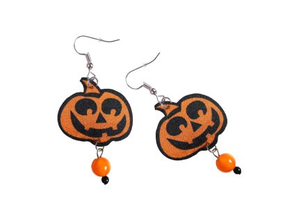 Náušnice Halloween dýně
