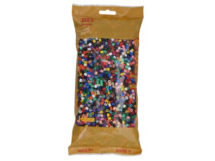 Zažehlovací korálky MIDI ,barevný mix , 6000ks