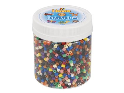 HAMA zažehlovací korálky v dóze MIDI, mix barev, 3.000ks