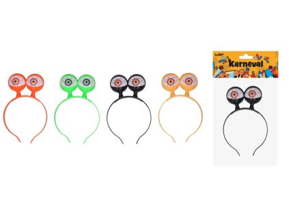 Čelenka s ozdobou svítící (blikající) oči 12x19 cm