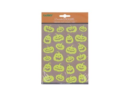 Nálepky svítící ve tmě 25x14,4 cm Dýně Halloween