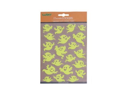 Nálepky svítící ve tmě 25x14,4 cm Duch Halloween