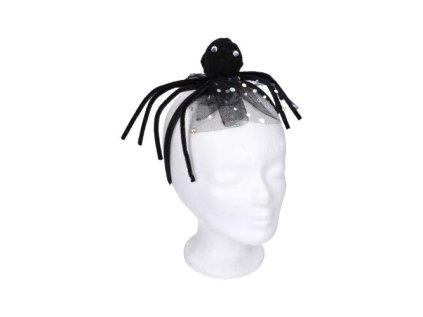 Set karneval - čelenka s ozdobou černý pavouk