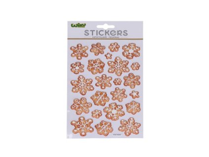 Nálepky POP UP 25x14,5 cm Vločky VÁNOCE