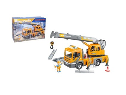 Autojeřáb s efekty stavebnice 41cm