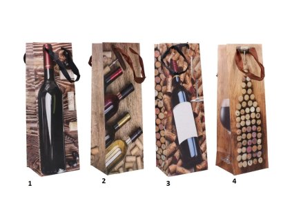 Dárková taška na láhev M 12x35x10 cm Celorok