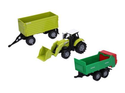 Traktor na setrvačník s efekty set s přívěsem 15 cm