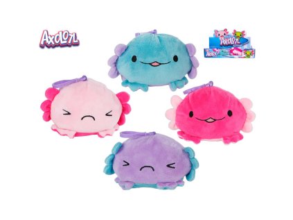 Mikro Axolotl plyšový 10cm oboustranný/klíčenka, více druhů