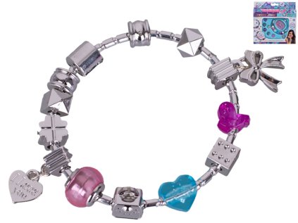 Náramek 6,5cm s doplňky, 2druhy, v krabičce