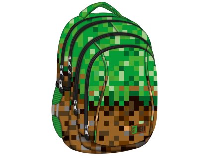 Školní batoh MINECRAFT ST.RIGHT 17- PX, BP04, 4 komorový, 26l, rozměry: 43 x 32 x 20 cm