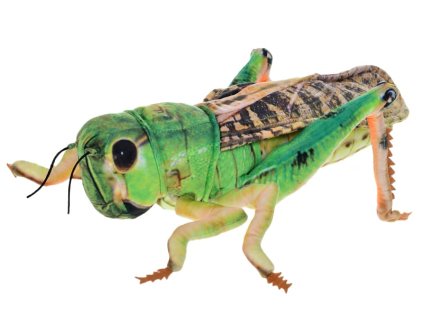 Kobylka zelená plyšová 40cm stojící, 0m+, v sáčku