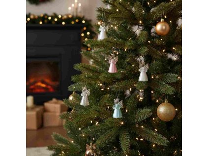 Sada andílků 4,5 cm pastel v krabičce, displej 12 ks