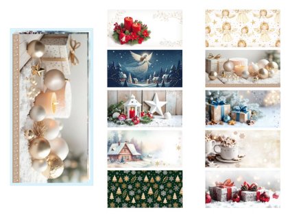 Dopisní obálka MFP DL 170g/m2 vánoční (mix)