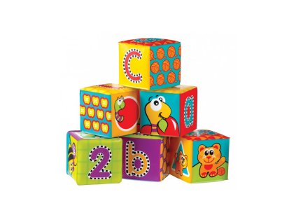 Playgro - Měkké pěnové kostky 6ks