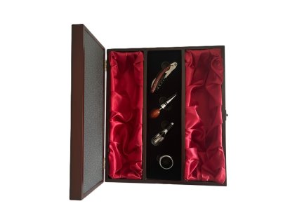 Kazeta na 2 láhve se sadou otvíráků