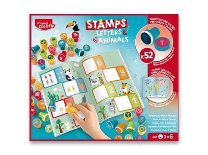 Sada MAPED Creativ Stamps Alphabet & Animals - 26 + 26 ks razítek