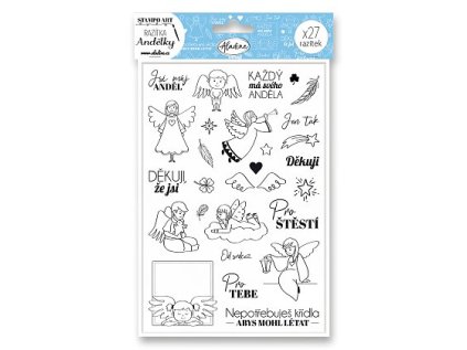 Razítka Stampo Christmas Aladine - Andělky, 27 ks