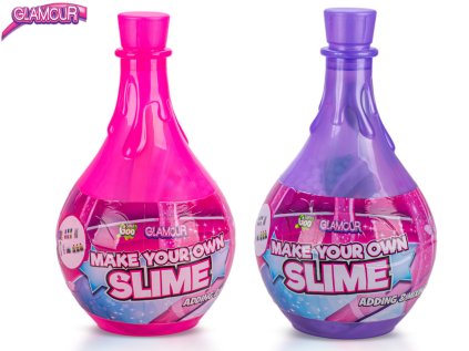Glamour sada na výrobu vlastního slizu, 2 barvy, v láhvi