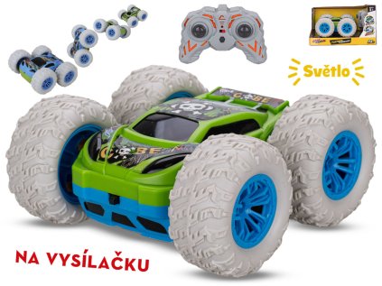 R/C auto akrobatické 360° 15,5cm 2,4GHz plná funkce na baterie se světlem v krabičce