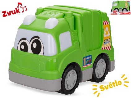 Auto popeláři 24,5cm volný chod na baterie se světlem a zvukem, 18m+, v krabičce