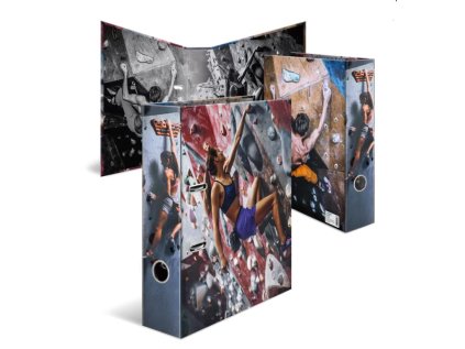 Designový pákový pořadač A4 7cm karton, motiv - Bouldering