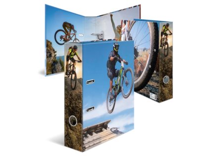 Designový pákový pořadač A4 7cm karton, motiv - Horské kolo