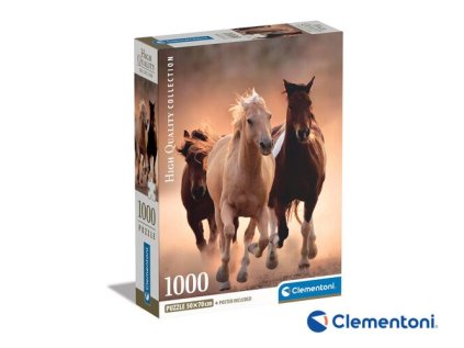 Clementoni - Puzzle 1000 Běžící koně