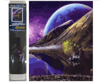 Diamantový obrázek Planeta, kosmos 30 x 40 cm