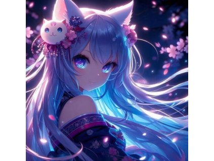 Diamantový obrázek dívka Lis 30 x 40 cm