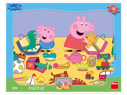 PEPPA PIG SI HRAJE 12 deskové tvary Puzzle