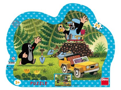 Krtek se žlutým autem 25D