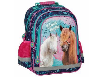 31523 71718 skolni ergonomicky batoh kone i love horses